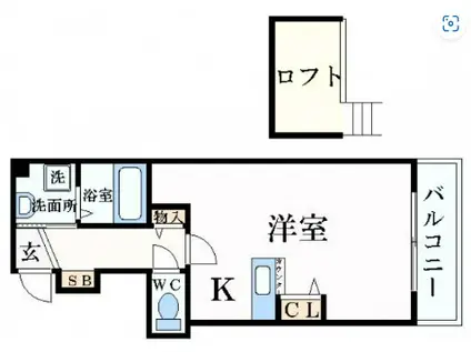 K・Y BLD(ワンルーム/3階)の間取り写真