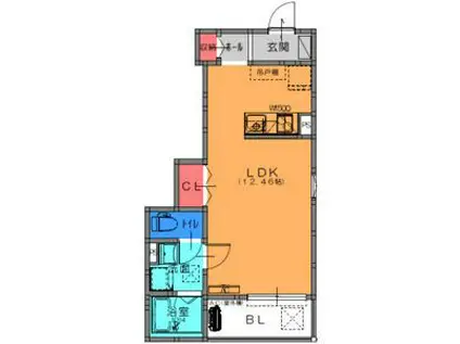 FSTYLE西取石4号館(ワンルーム/1階)の間取り写真