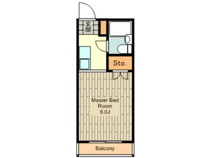 サンアベニュー国立(1K/2階)の間取り写真