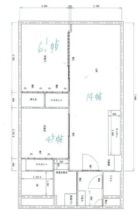 グランドパレス田町 14階階 間取り