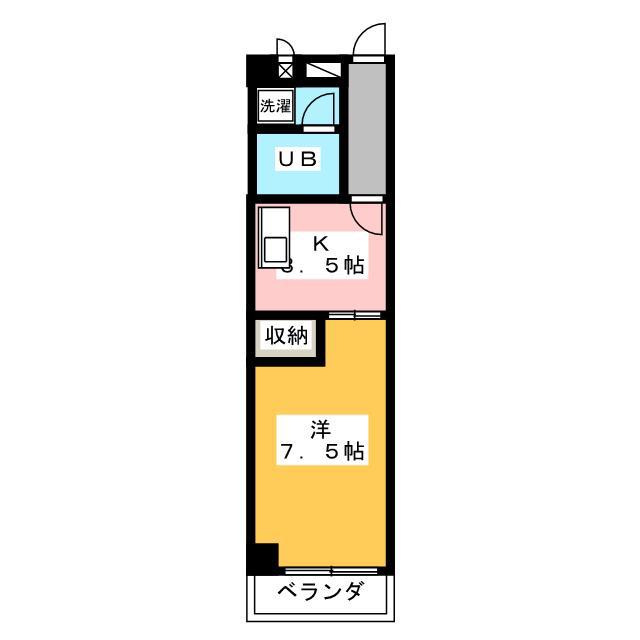 ライオンズマンション川口幸町216号(1K/2階)の間取り写真