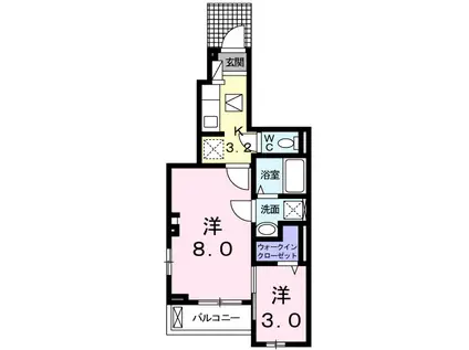 ベル グランツ(2K/1階)の間取り写真