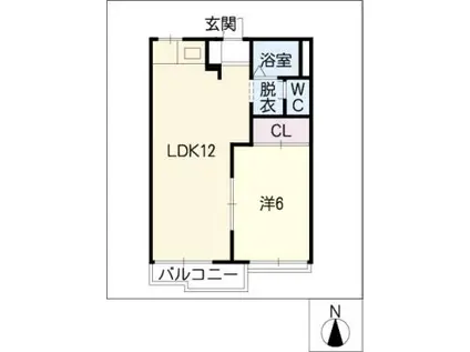 アベニューイズミ(1LDK/1階)の間取り写真