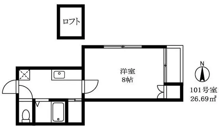 グリーンライズ神楽坂 1階階 間取り