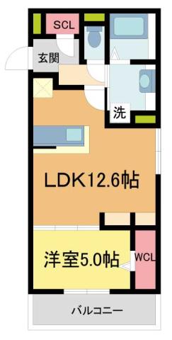 D-RESIDENCE上甲子園(1LDK/2階)の間取り写真