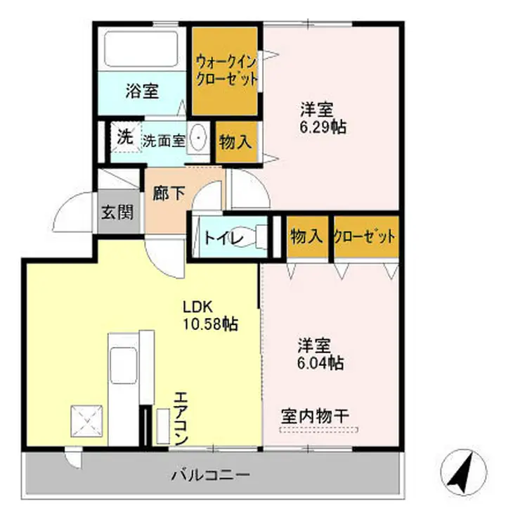 ラグランメール 1階階 間取り