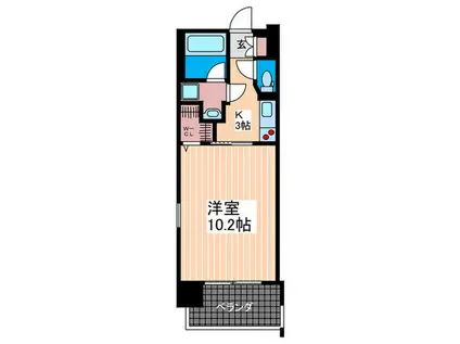 ルービンス宇品御幸II(1K/5階)の間取り写真