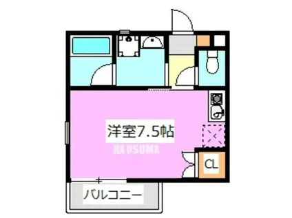 ロイヤル中十条II(ワンルーム/1階)の間取り写真