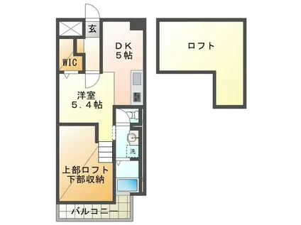 サンビーチ海輝(1SDK/1階)の間取り写真