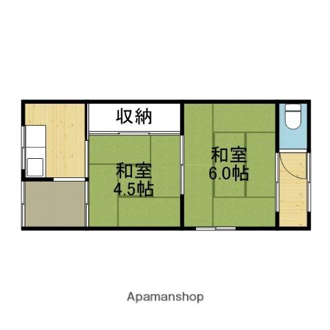 白井荘(2K/2階)の間取り写真