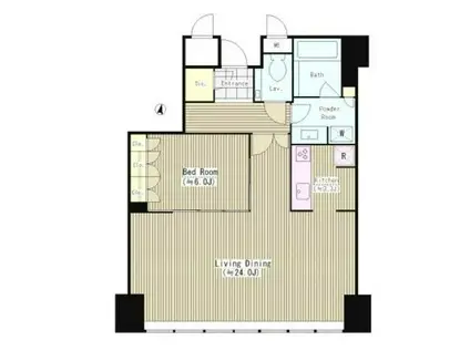 セントラルパークタワー・ラ・トゥール新宿(1LDK/30階)の間取り写真