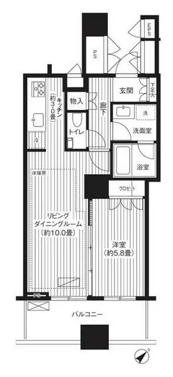エアライズタワー 7階階 間取り