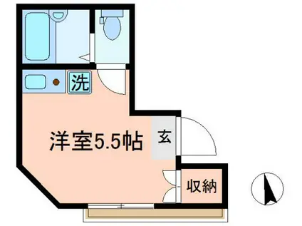 エスポワール北綾瀬(ワンルーム/2階)の間取り写真
