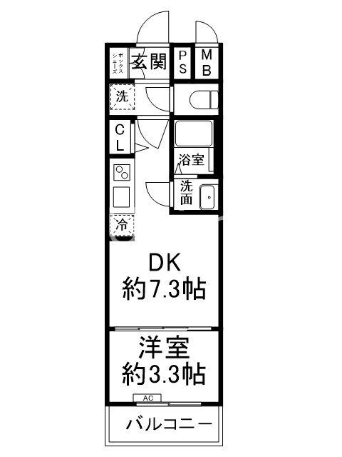 プレサンス十条凛華(1LDK/5階)の間取り写真