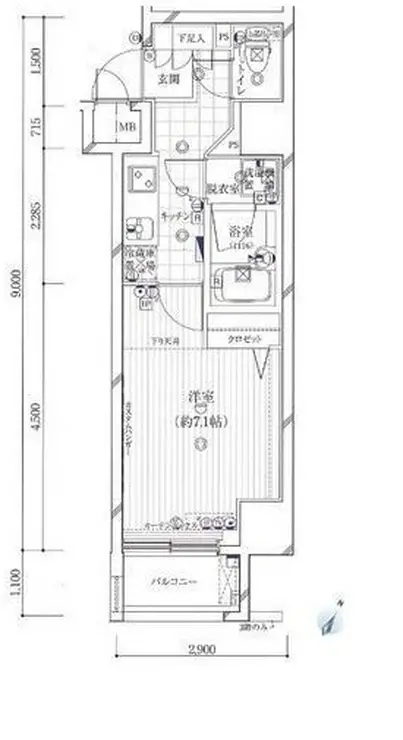 ガリシアヒルズ六本木 13階階 間取り