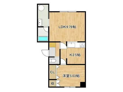 グランフォレスト(1LDK/3階)の間取り写真