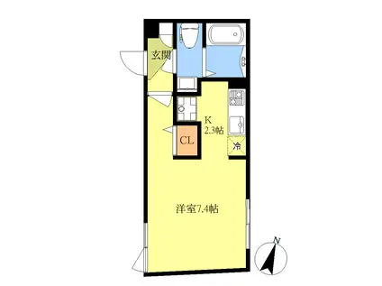 ブランシェ板橋駅前(1K/1階)の間取り写真