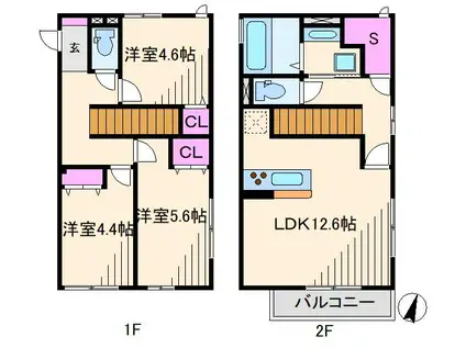 エルデガーデン I号館(3SLDK/1階)の間取り写真