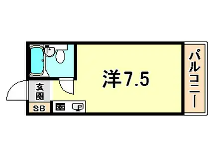 ジョイフル垂水南(ワンルーム/5階)の間取り写真