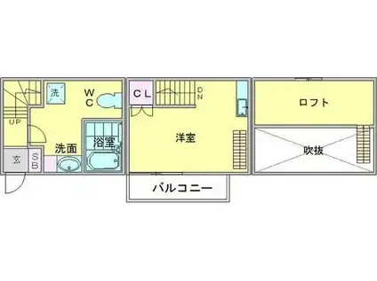 トリスアパートメント(1K/1階)の間取り写真