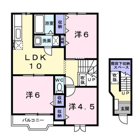 アルトピアーノ(3LDK/2階)の間取り写真