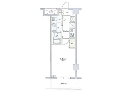 カスタリア本駒込(1K/B1階)の間取り写真