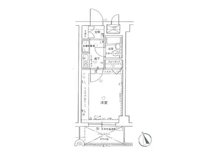 アーバンヒルズマンション日吉(1K/4階)の間取り写真