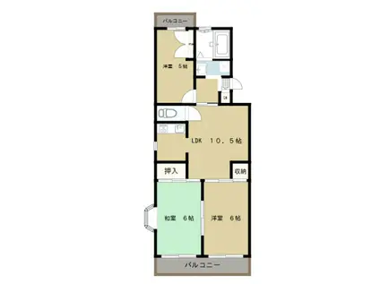 グランドール(3LDK/2階)の間取り写真