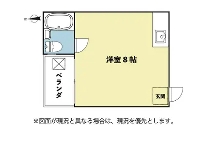 岡田マンション(ワンルーム/7階)の間取り写真
