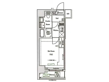 ラフィスタ金町(1K/3階)の間取り写真