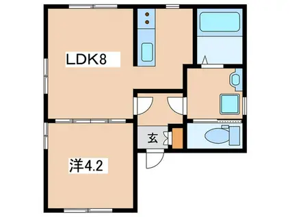 品川区南大井5丁目計画(1LDK/2階)の間取り写真