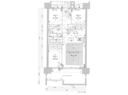 照葉テラス01(3LDK/5階)の間取り写真