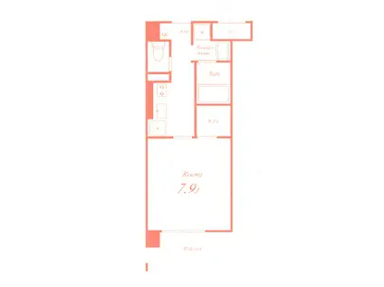 オー ラヴィーヌ(1K/5階)の間取り写真