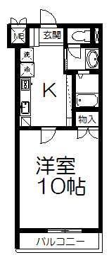 アネット柏木(1K/1階)の間取り写真