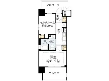 エステムプラザ梅田・中崎町IIIツインマークスノースレジデンス(2K/6階)の間取り写真