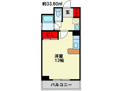 マーサハイツIII(ワンルーム/3階)の間取り写真