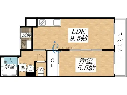 カサ・ベアータ(1LDK/3階)の間取り写真