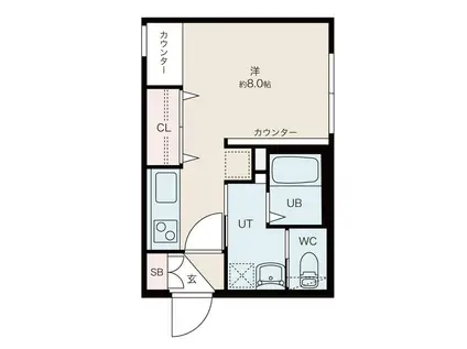 PREMIERE(1K/3階)の間取り写真