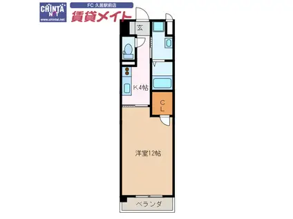 サンヴィヴェール(1K/5階)の間取り写真