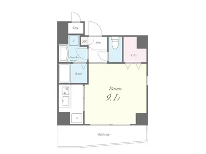 ビエンツ杉田(1K/3階)の間取り写真