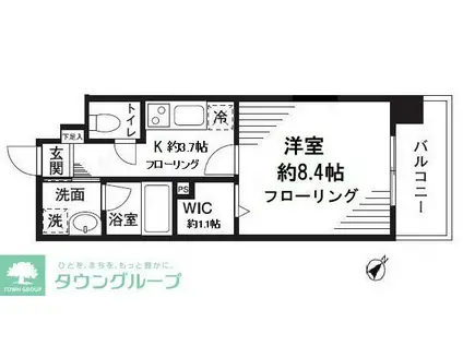 レオ参拾八番館(1K/4階)の間取り写真