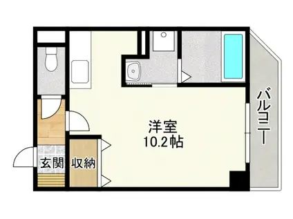 ソルトシティ浜松(1K/9階)の間取り写真