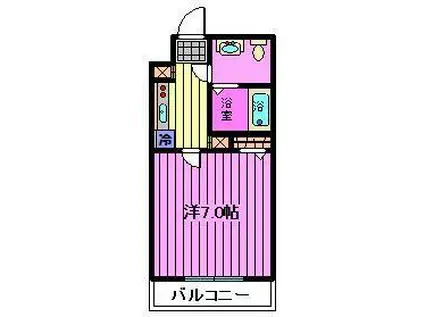 ベルコンチェルト(1K/1階)の間取り写真