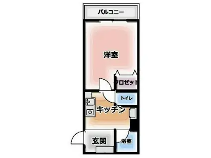 大誠ビル(ワンルーム/3階)の間取り写真