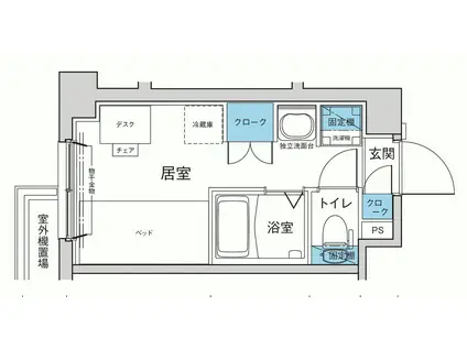 キャンパスヴィレッジ元住吉(ワンルーム/3階)の間取り写真