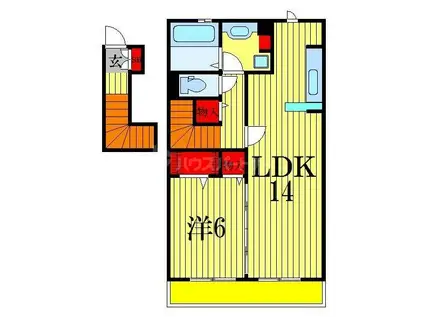 グランシャリオ(1LDK/2階)の間取り写真