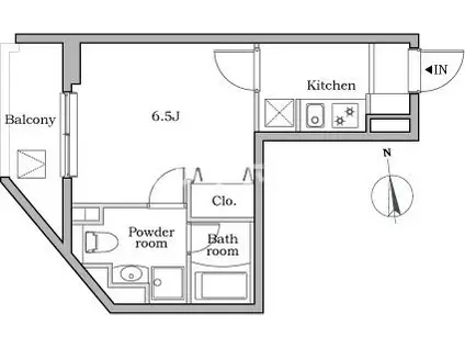 レジディア蒲田II(1K/3階)の間取り写真