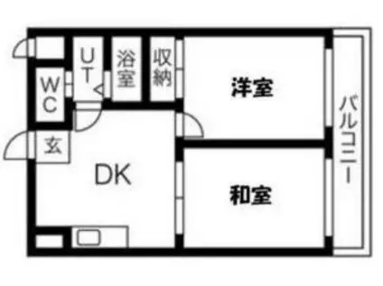 プレアール恩智(2DK/3階)の間取り写真