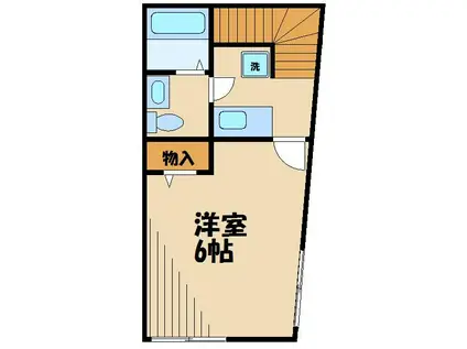 LUCE千歳烏山(1K/2階)の間取り写真