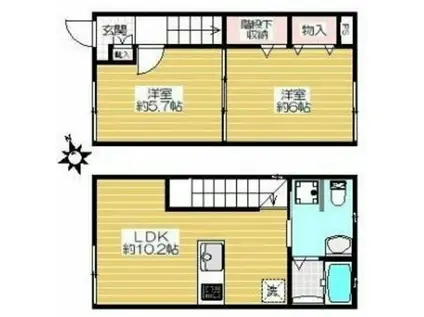 SFC吉祥寺(2LDK/1階)の間取り写真